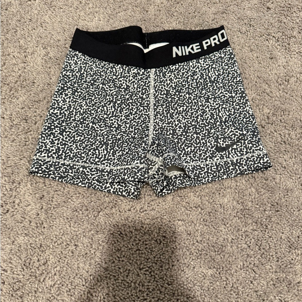Nike Black and White Athletic Shorts with Compression Fit